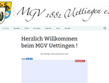 Tablet Screenshot of mgv-uettingen.de